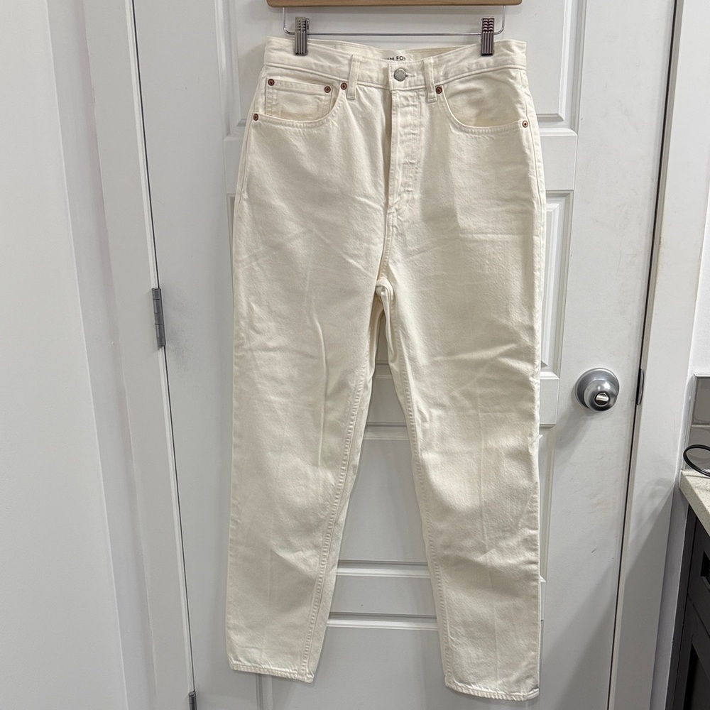 Classic Women's High-Rise Cream Jeans